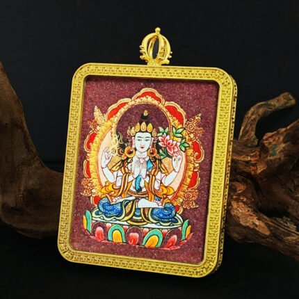 Divine Talismans-Thangka-Four-armed Guanyin