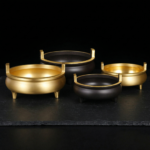 Bronze three-legged incense burner incense holder decoration